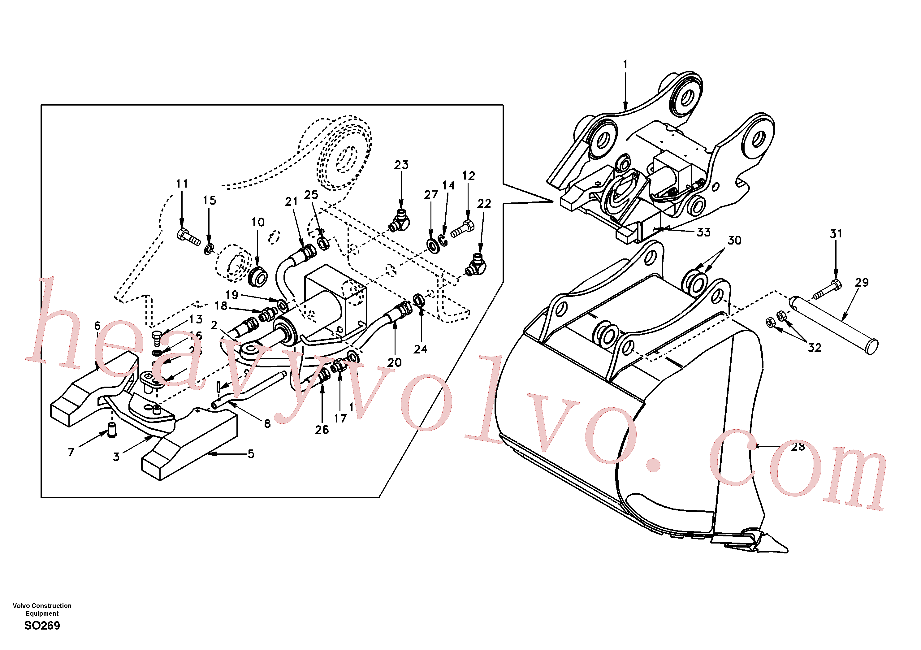 SA1192-02890 Warning decal for Volvo Excavator Parts