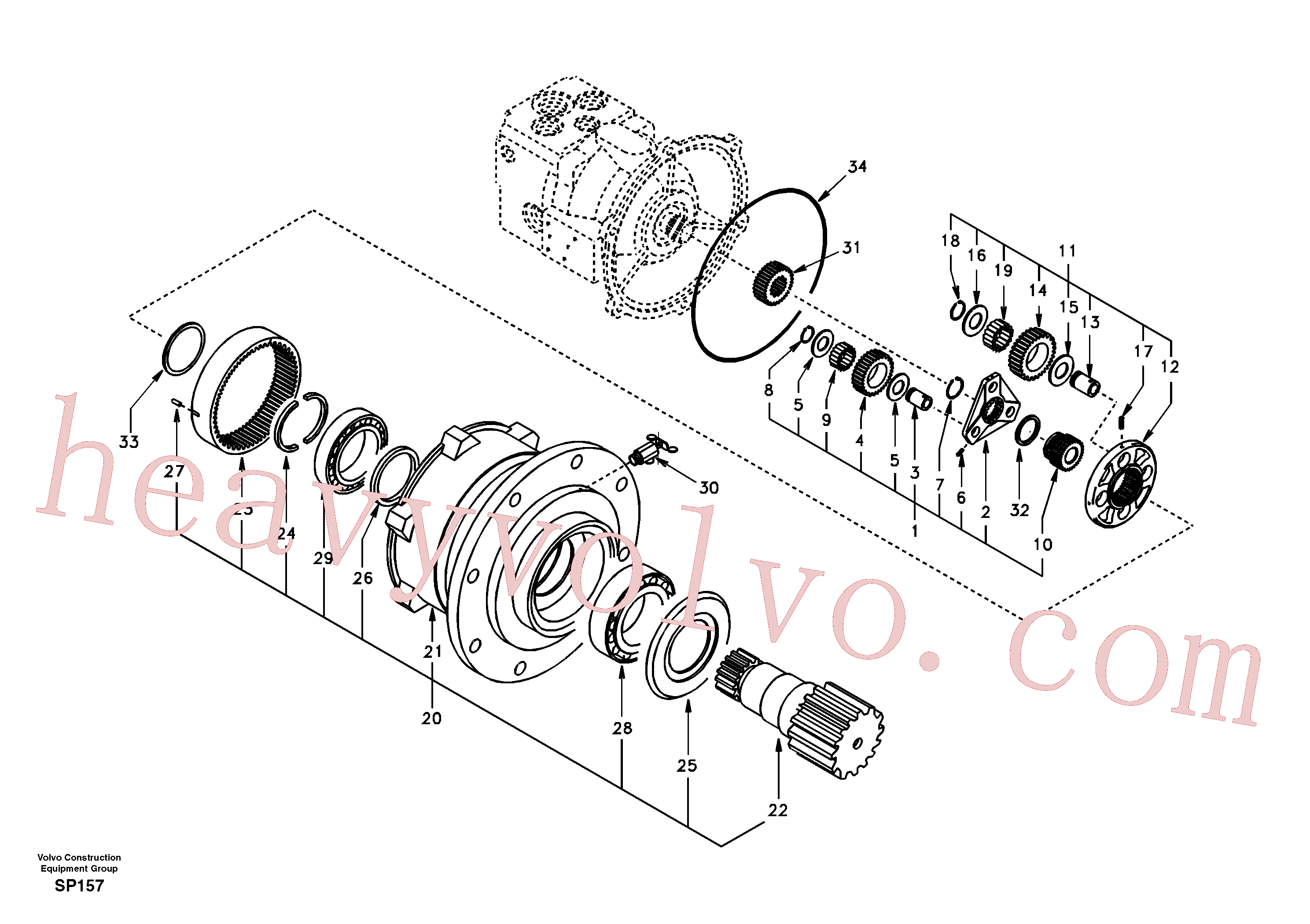 SA14504980 Key for Volvo Excavator Parts