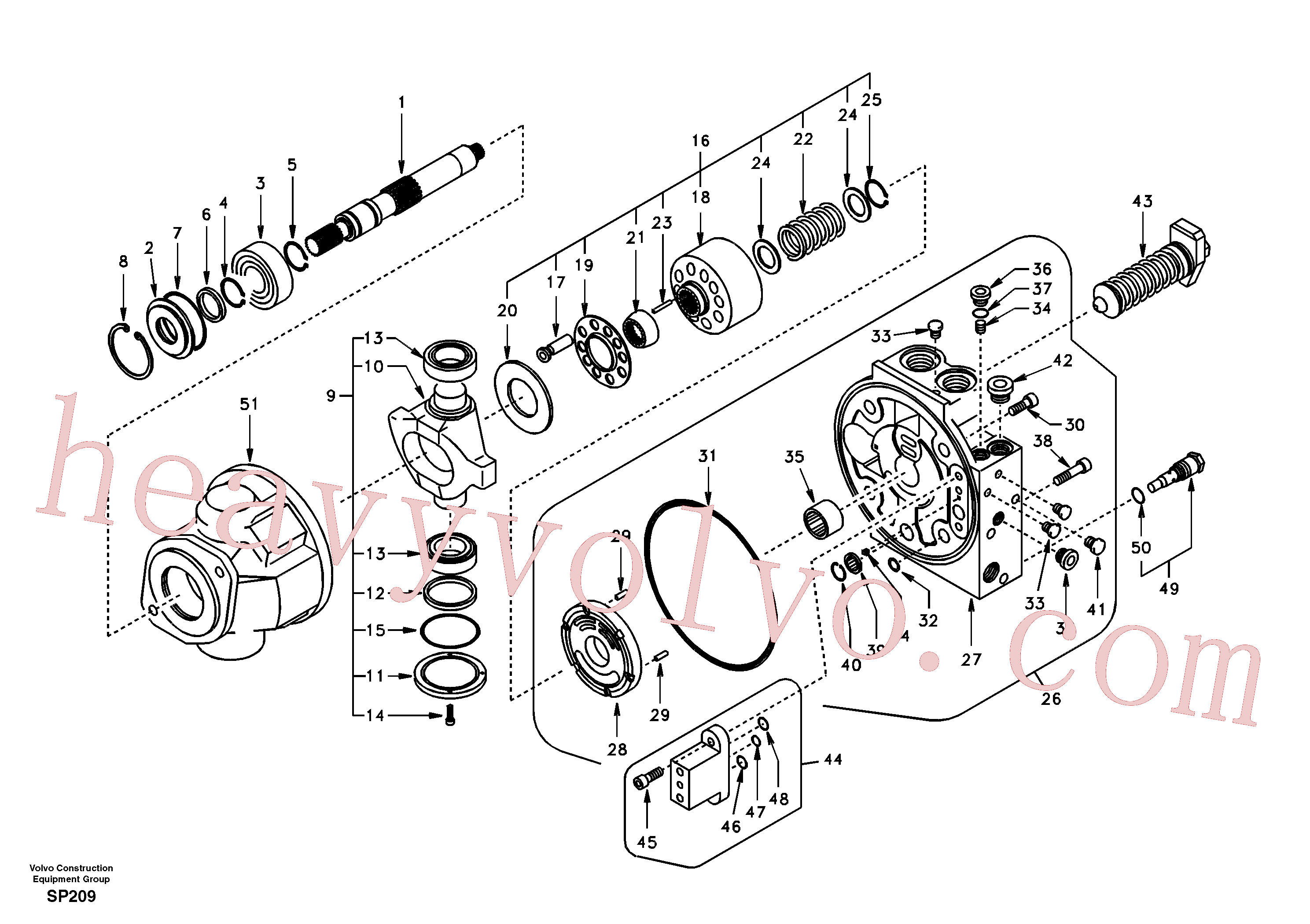 Wholesale SA8230-15610 Rotator for Volvo Excavator