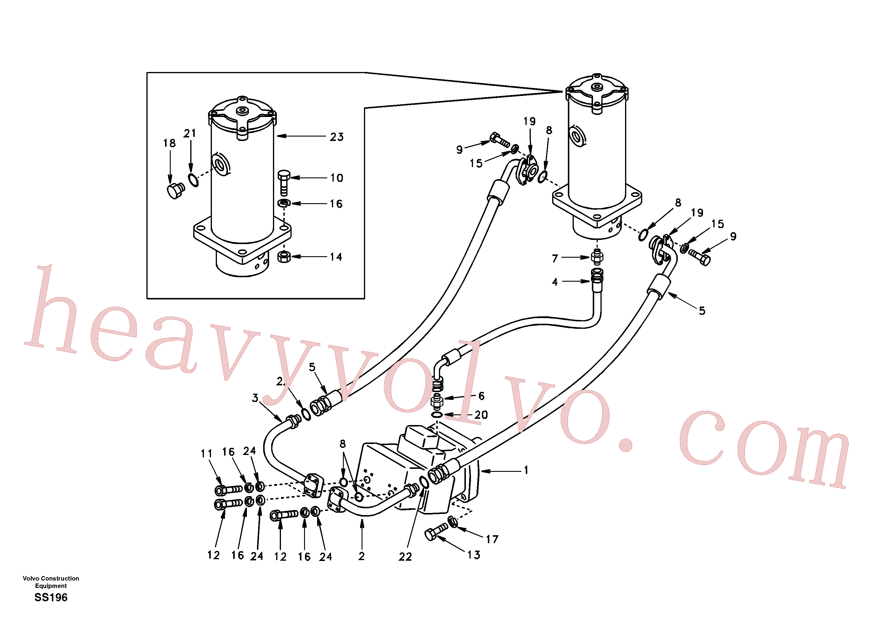SA9406-06617 Hose assembly for Volvo Excavator Parts