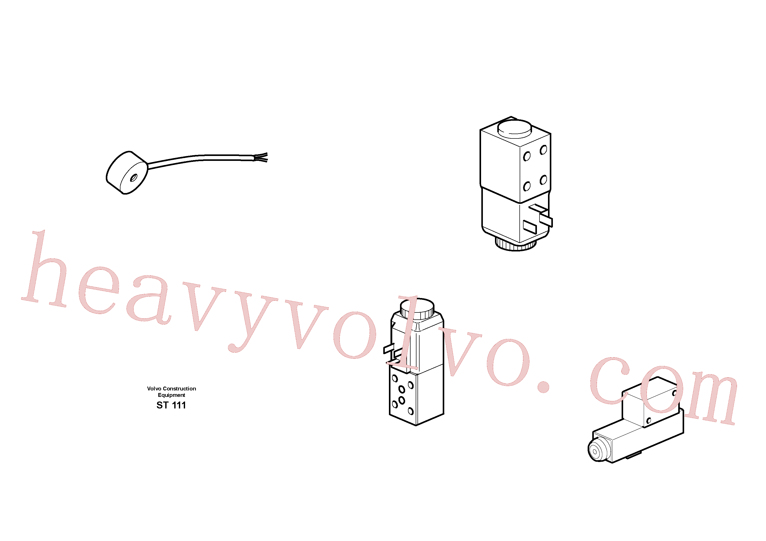 China Made VOE1078318 Solenoid valve parts for Volvo Excavator