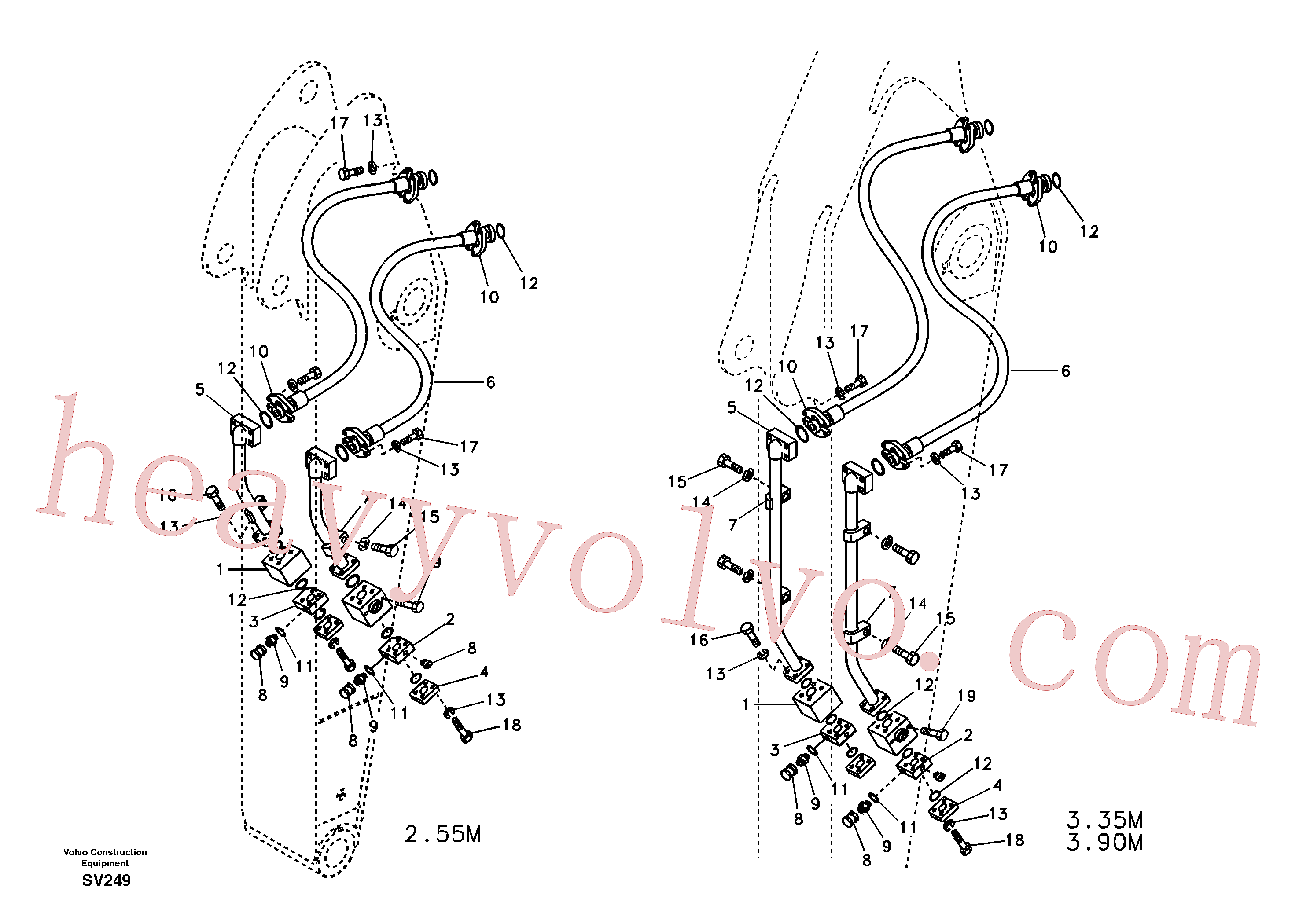 China Made SA9495-17654 Xtraflex/5000 parts for Volvo Excavator