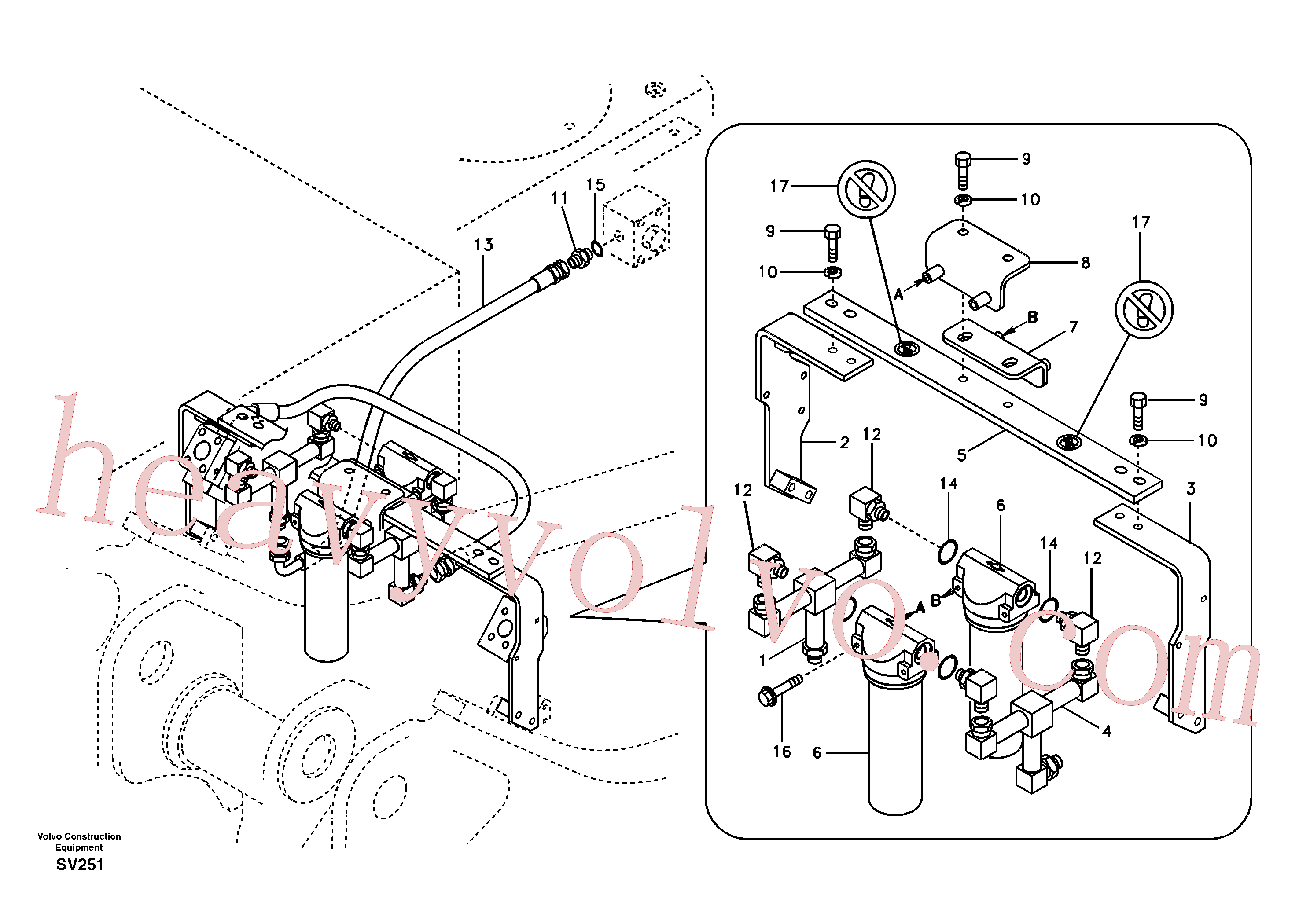 Volvo excavator part VOE14510906 Bracket for sale