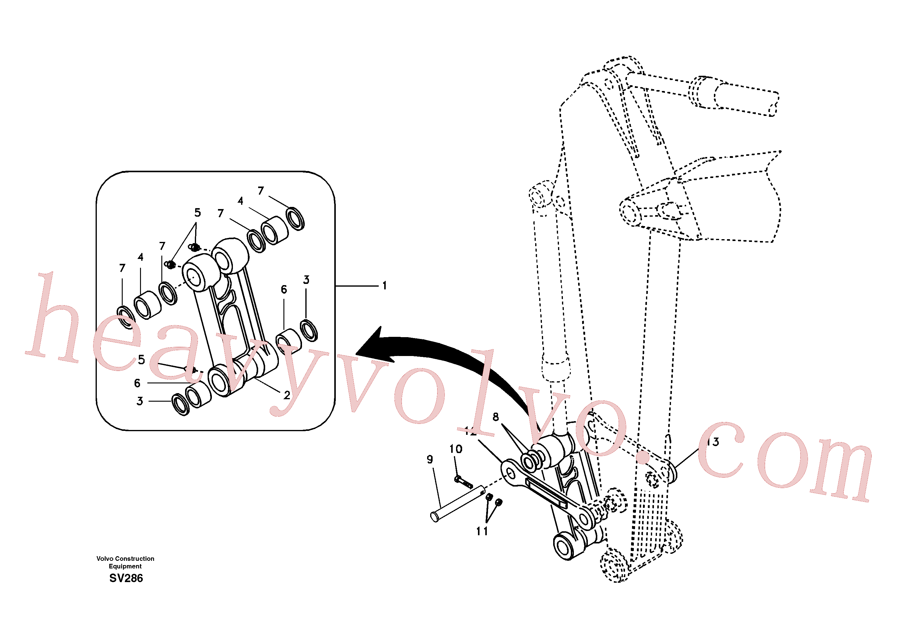 VOE14506609 Yoke for Volvo Excavator spare