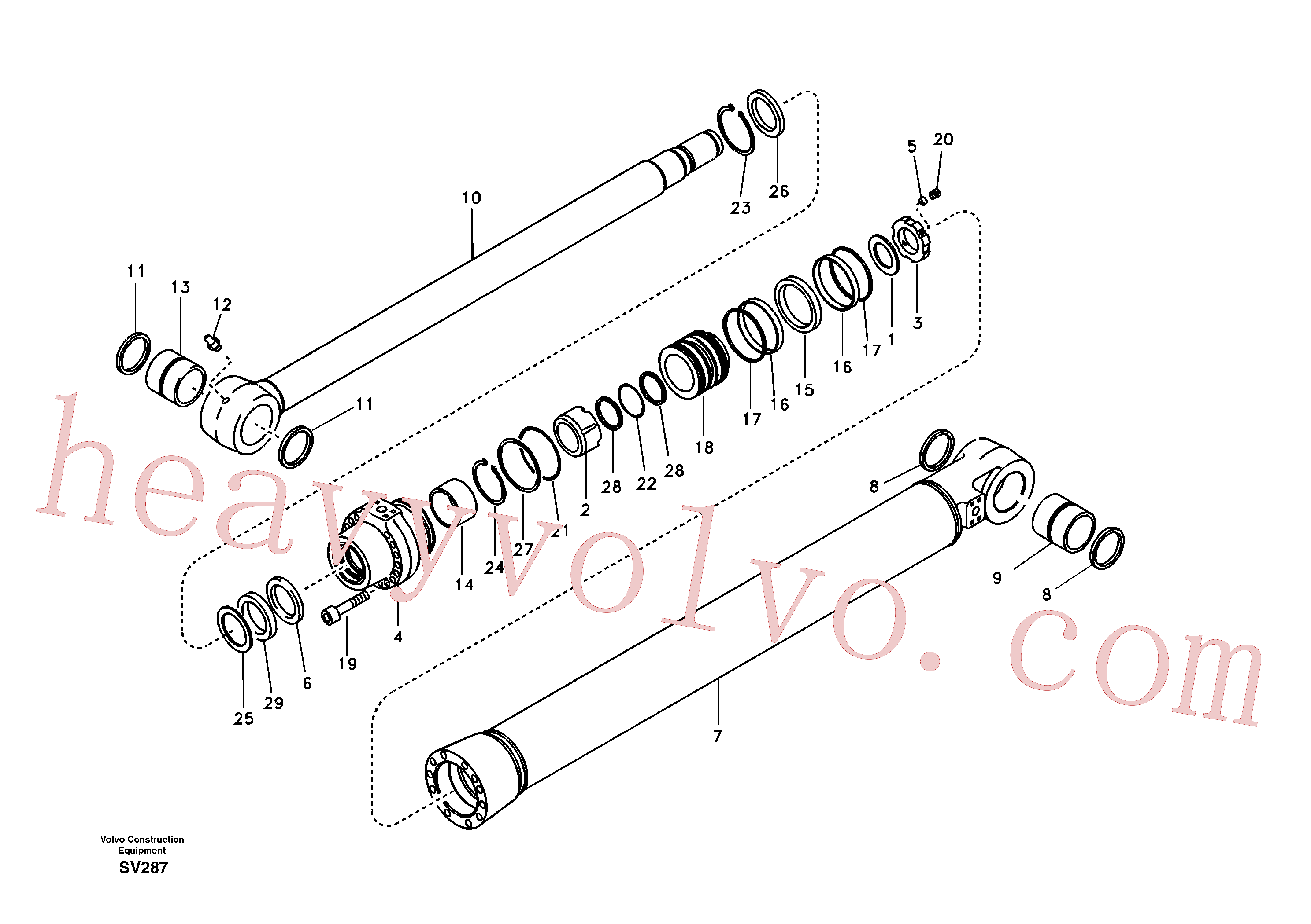 Volvo excavator part VOE14559467 Rod for sale