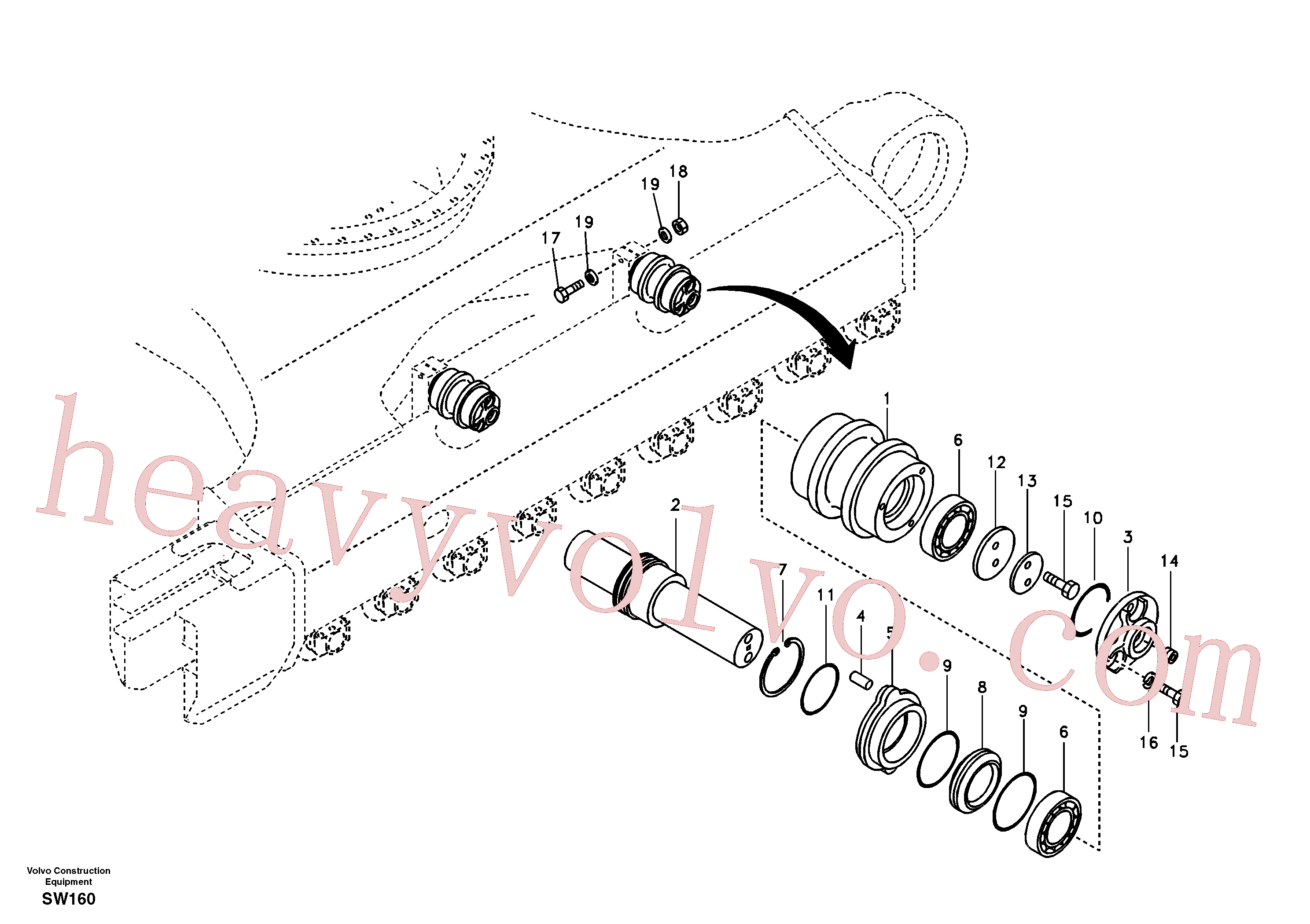 Wholesale VOE979022 Hexagon nut for Volvo Excavator