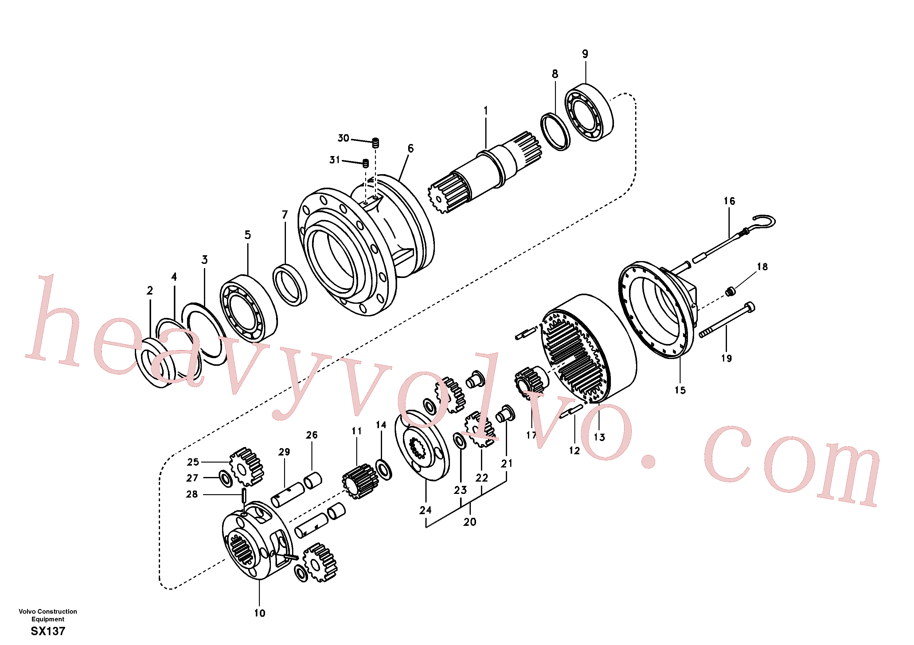 SA8230-22880 Bushing for Volvo Excavator Parts