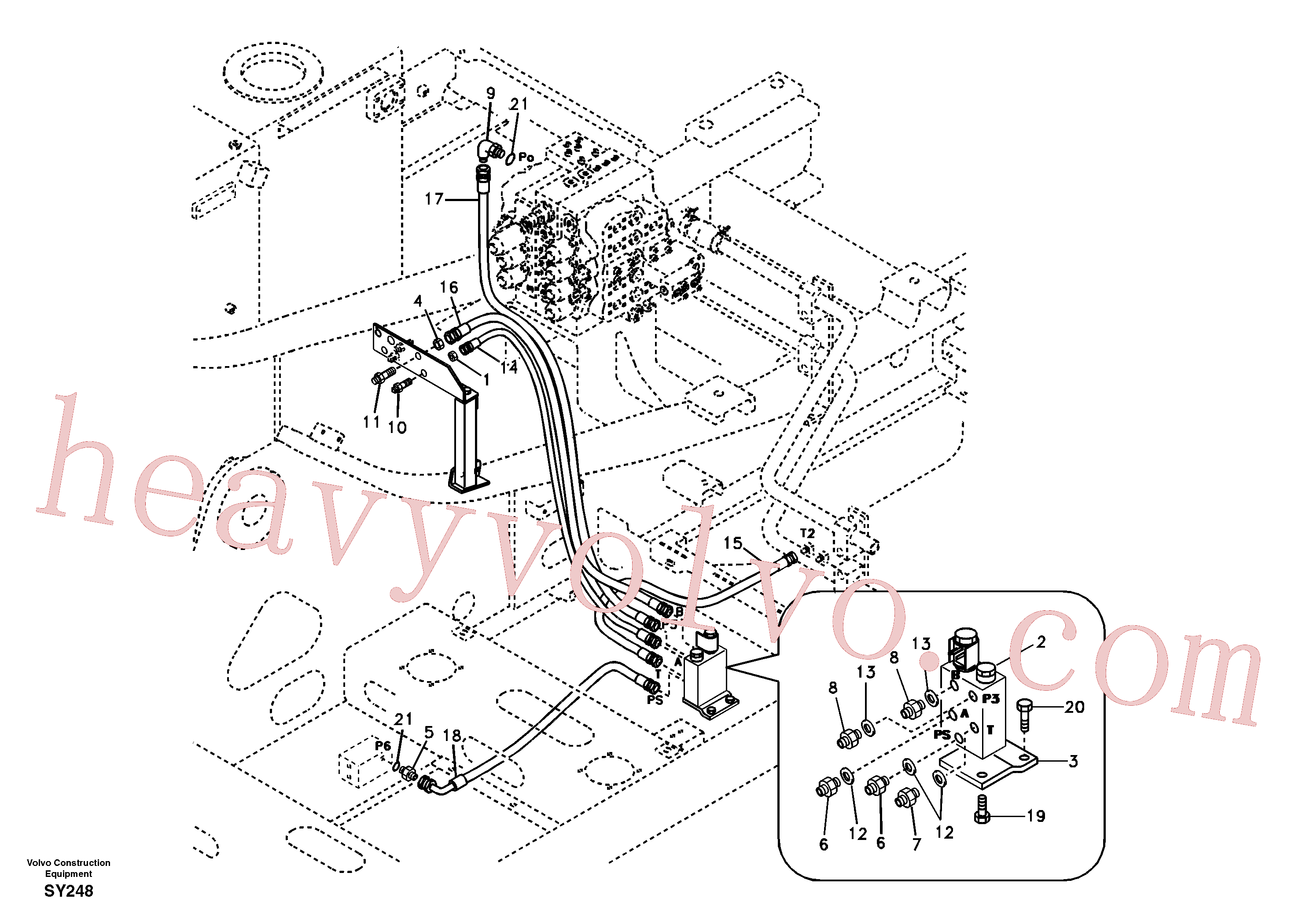 China Made SA1040-80490 Nut parts for Volvo Excavator