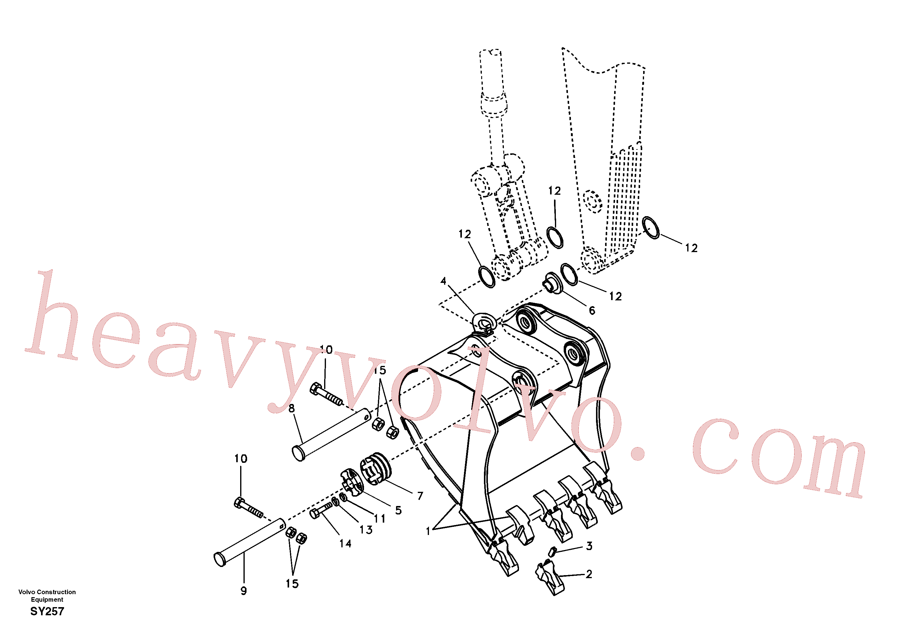China Made VOE14525706 Bucket parts for Volvo Excavator