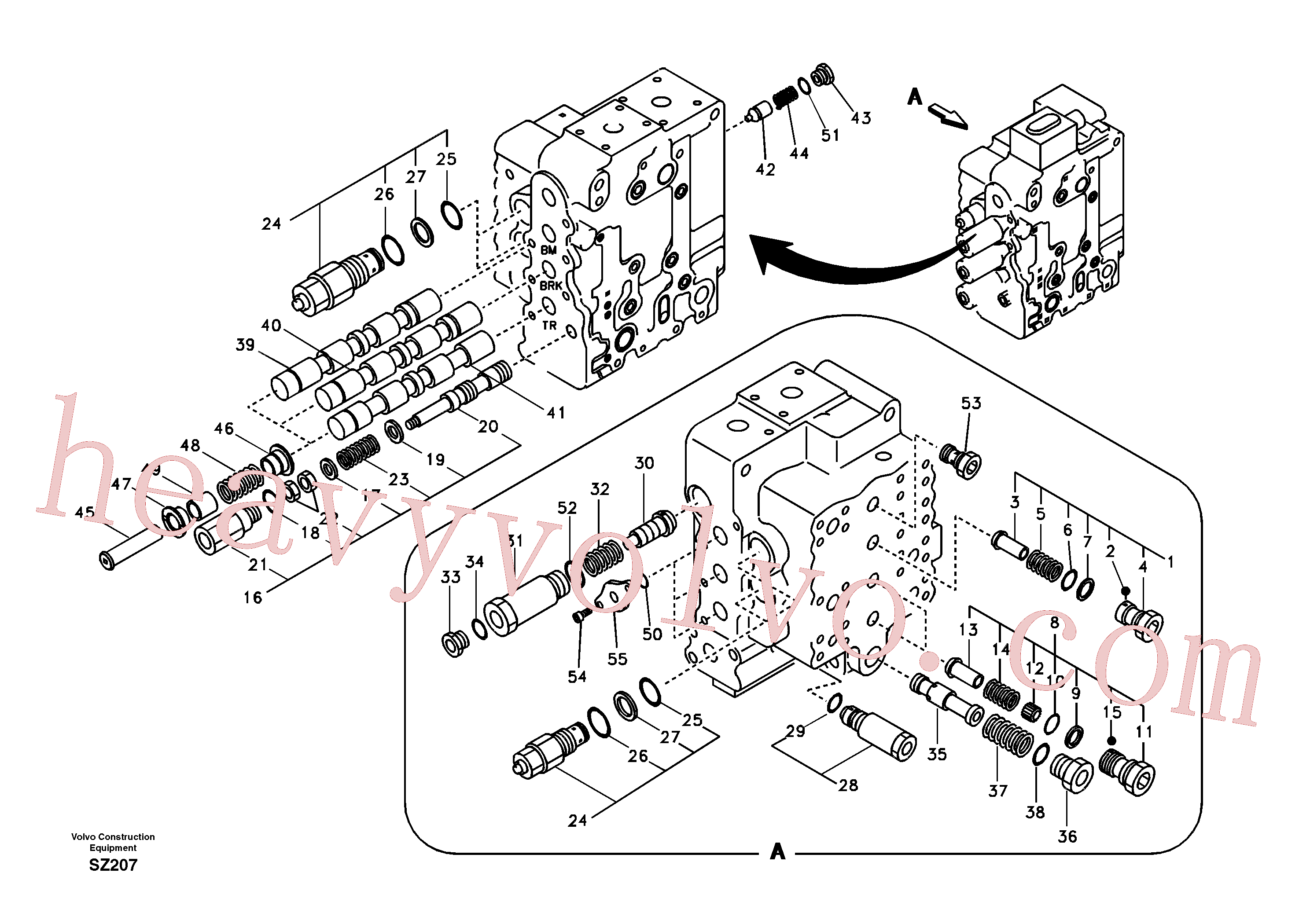 SA7270-11080 Non-return valve for Volvo Excavator spare