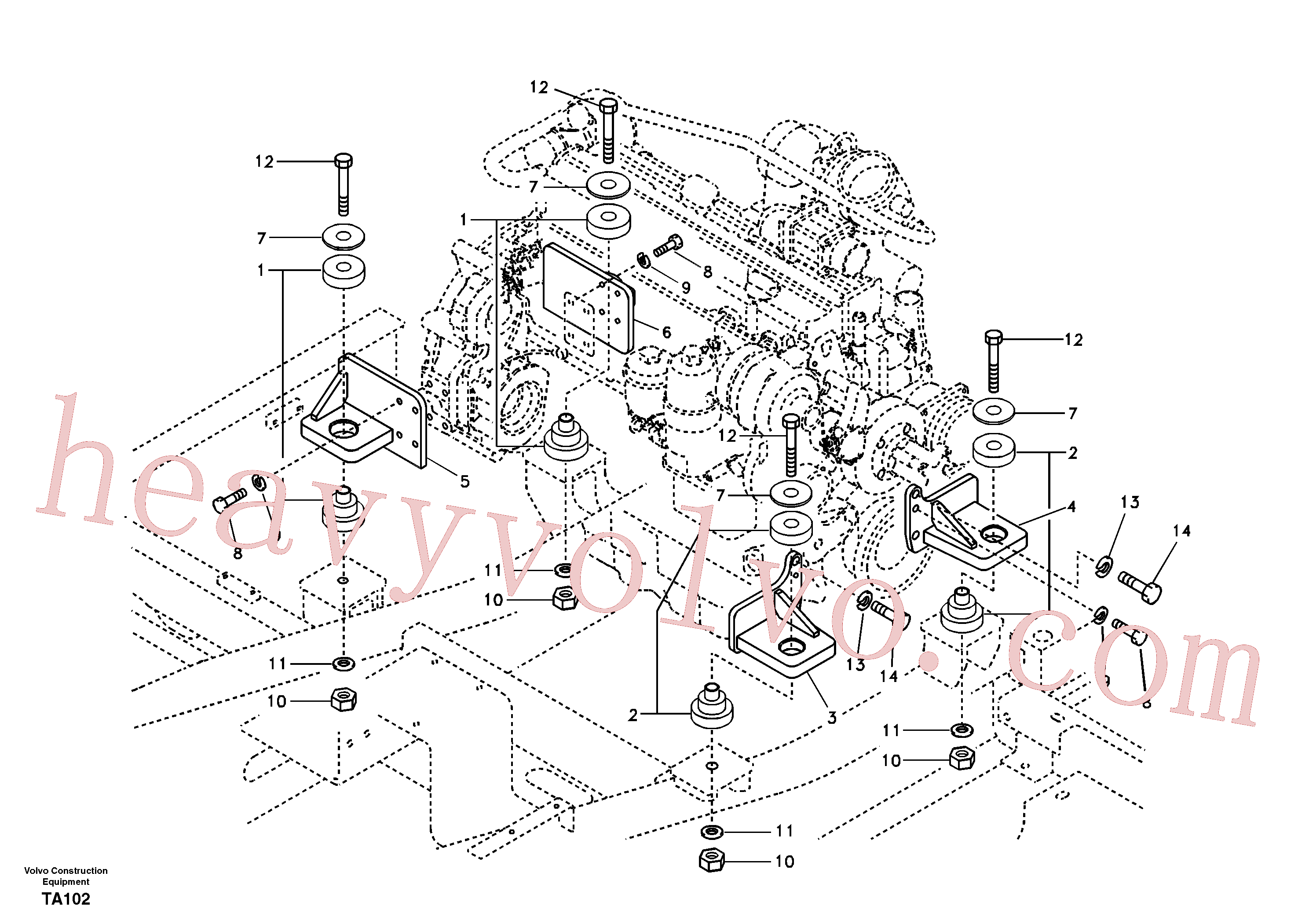 Volvo SA9111-12200 Hexagon nut aftermarket part for sale