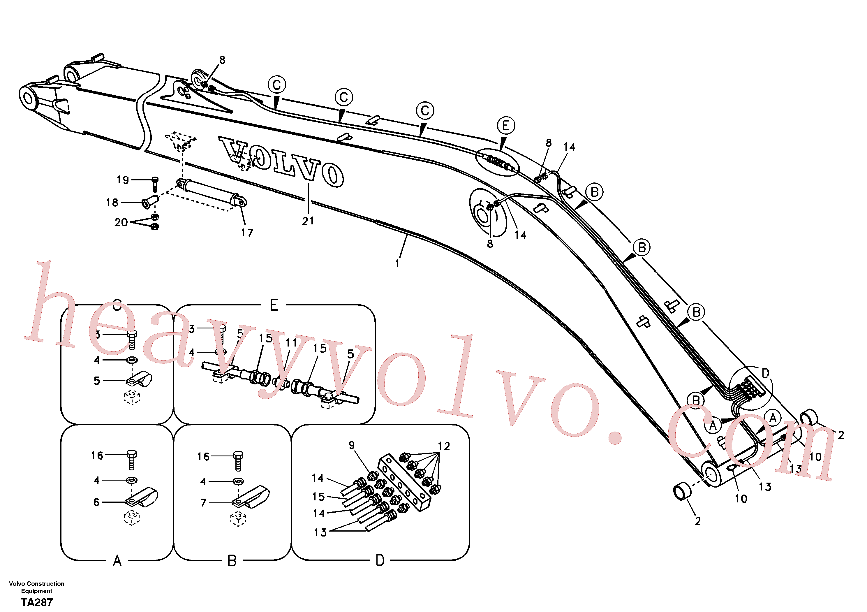 Wholesale SA1073-05300 Pin for Volvo Excavator